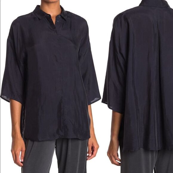 💞French Connection Etta 3/4 sleeve tunic blouse💞 size XS - Picture 1 of 8